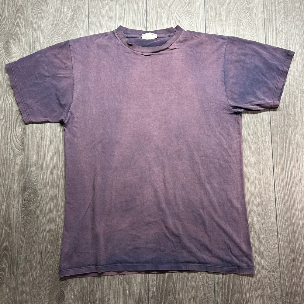 Vintage Penmans Blank T-Shirt Mens Large Faded Purple Cotton Distressed Canada
